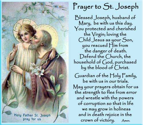 St Joseph Card